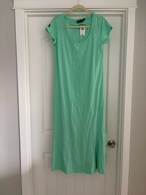 Ralph Lauren Mint Green Scoop Neck Maxi Dress